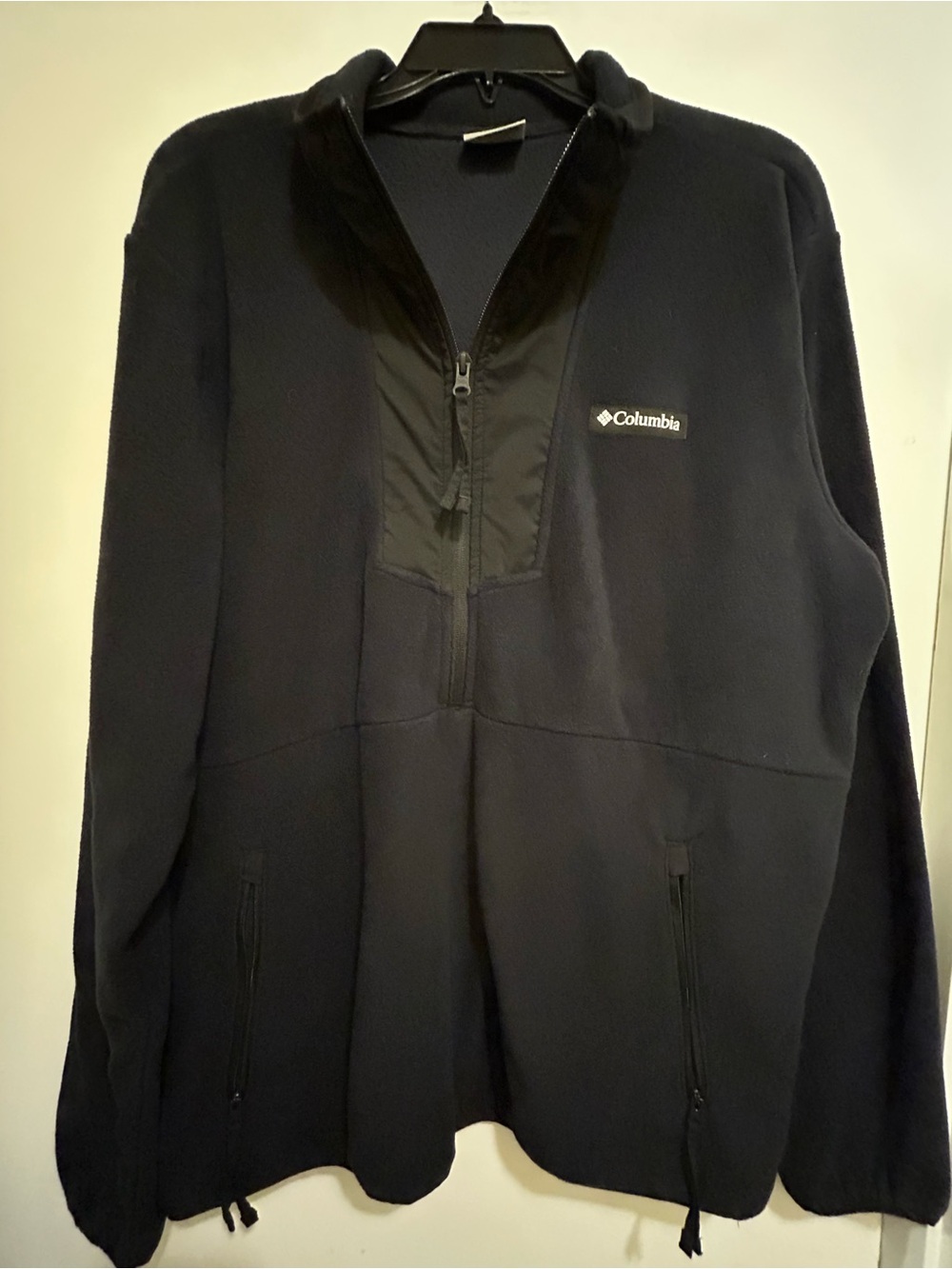 Columbia Black Men's Ski Fleece Pullover Jacket